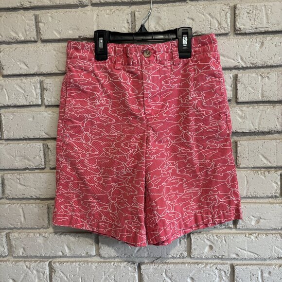 Vineyard Vines Boy's Pink Shorts Shark Pattern Size 10 - Picture 1 of 4